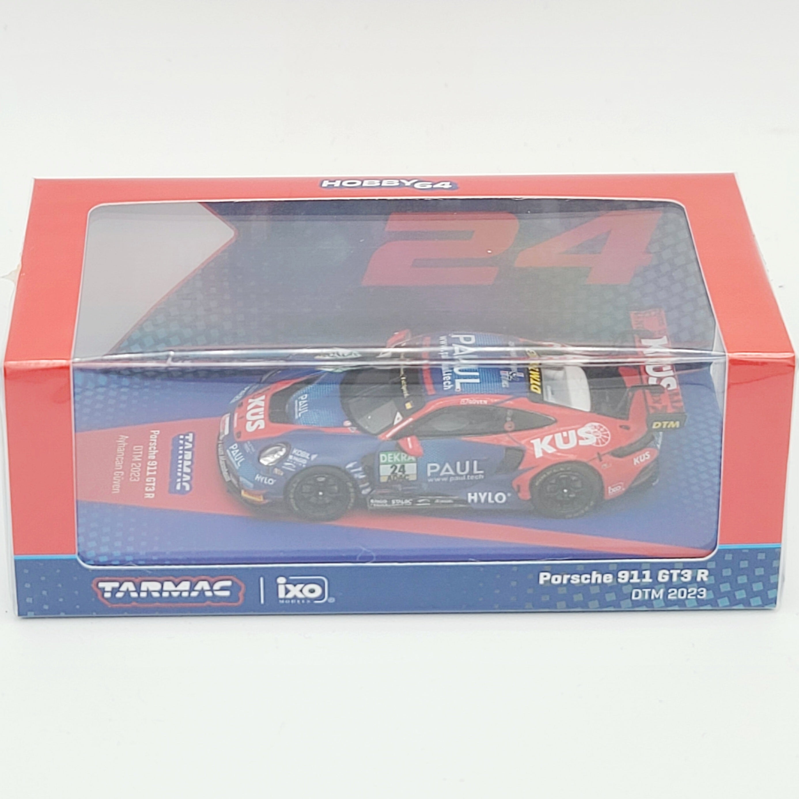 Tarmac Works / iXO Porsche 911 GT3 R DTM 2023 - 1:64, Ayhancan Guven #24 (2025 Hobby64)